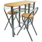 Kitchen / Breakfast Bar / Table and Chairs Set Wood - Front View
