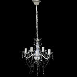 Chandelier 5 Bulbs Transparent - Front View