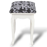 Dressing Stool Black Fabric - Top-Down View