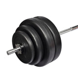 Barbell with Plates Set 60 kg - Side View