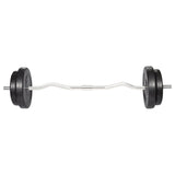 Curl Bar with Weights 30 kg - Front View