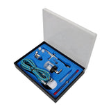 Airbrush Compressor Set with 2 Pistols - Side View