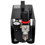 Airbrush compressor set with 3 pistols 255 x 135 x 220 mm - Side View