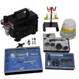 Airbrush compressor set with 3 pistols 255 x 135 x 220 mm - Close-Up Angle