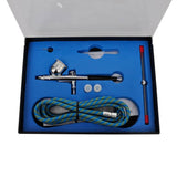 Airbrush compressor set with 3 pistols 310 x 150 x 310 mm - Top-Down View