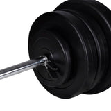 Barbell + 2 Dumbbell Set 60.5kg - Side View