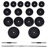 Barbell + 2 Dumbbell Set 60.5kg - 45-Degree Angle