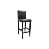 Bar Stools 6 pcs Black Faux Leather - Top-Down View