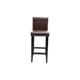 Bar Stools 4 pcs Dark Brown Faux Leather - Side View