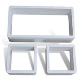 Cuboid shelf set of 3 - Front View