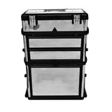 3-Part Rolling Tool Box with 2 Wheels - Close-Up Angle