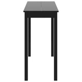 Bar Table MDF Black 115x55x107 cm - Top-Down View