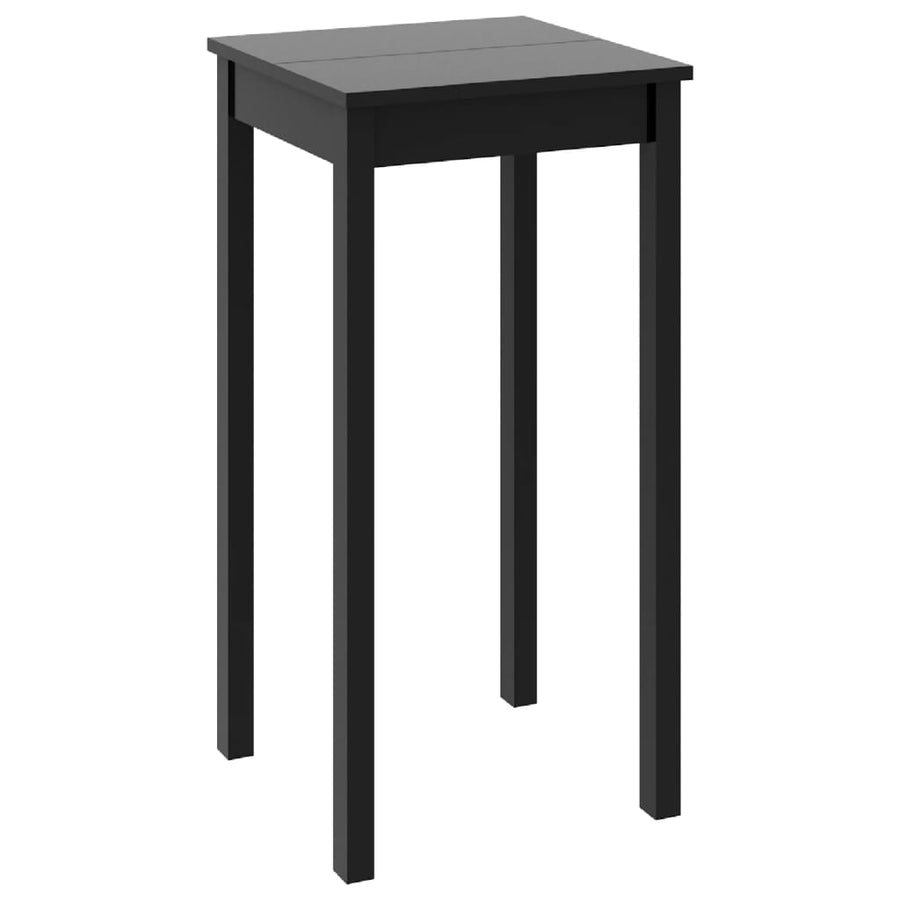 Bar Table MDF Black 55x55x107 cm