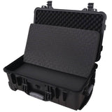 Wheel-equipped Tool/Equipment Case with Pick & Pluck - Front View