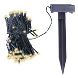 LED Solar String Lights Warm White Christmas Decoration - Front View