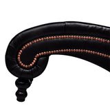 Chaise Longue Brown Faux Leather - 45-Degree Angle