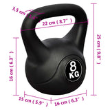Kettlebell 8 kg - Top-Down View
