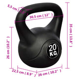 Kettlebell 20 kg - Top-Down View