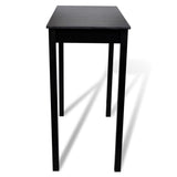 Bar Table with 4 Bar Chairs Black - Side View