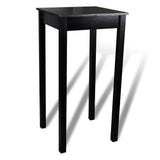 Bar Table with 2 Bar Chairs Black - Front View