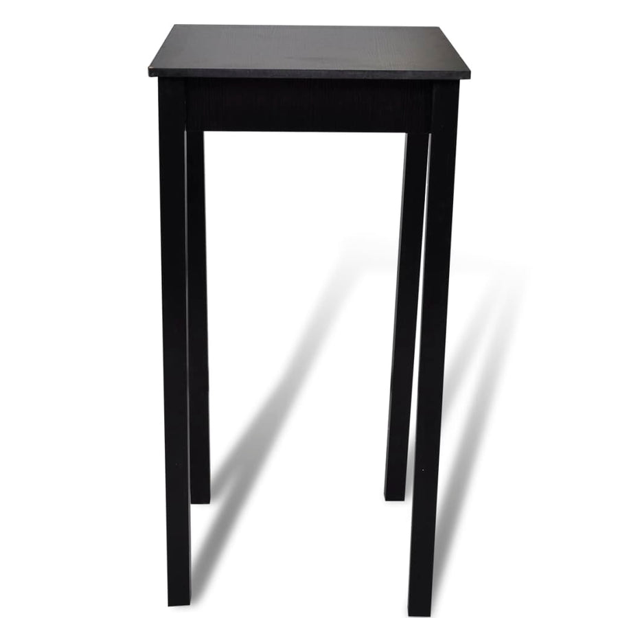 Bar Table with 2 Bar Chairs Black