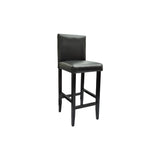 Bar Table with 2 Bar Chairs Black - 45-Degree Angle