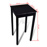 Bar Table with 2 Bar Chairs Black - Close-Up Angle