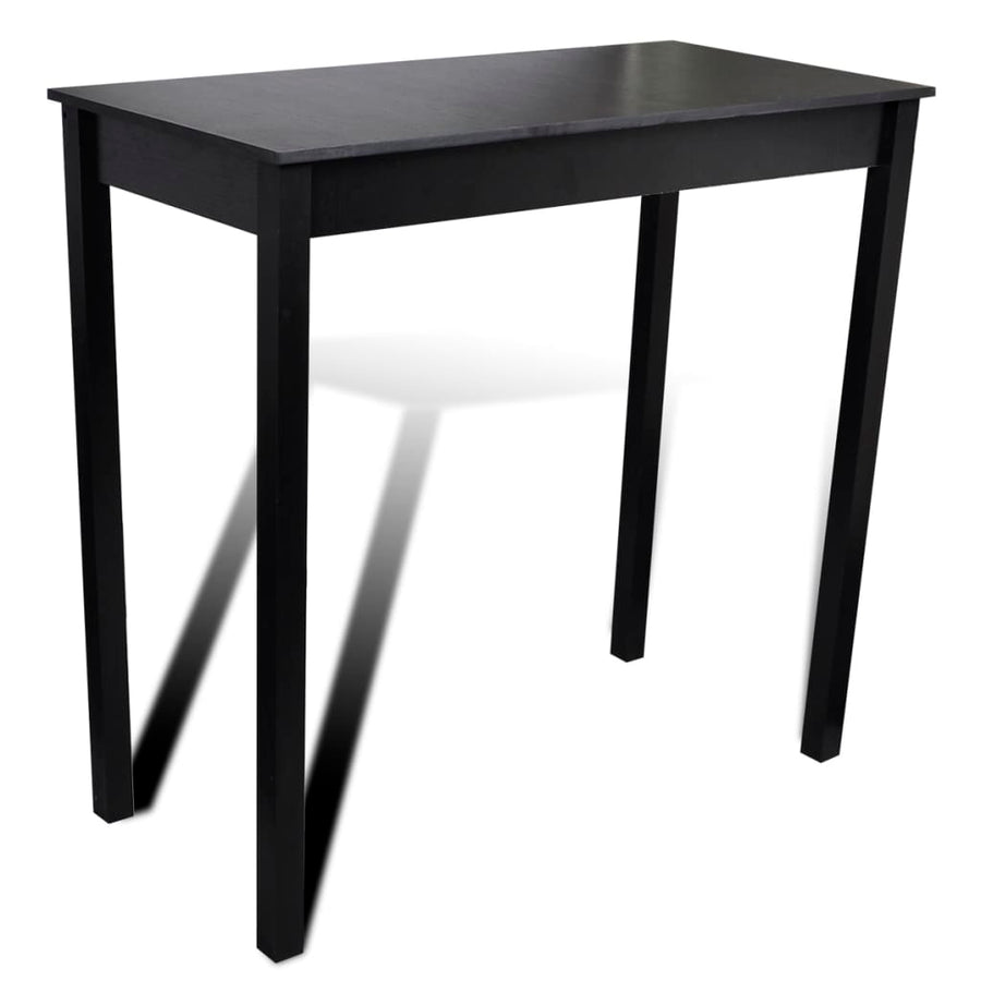 Bar Table with 2 Bar Chairs Black