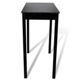 Bar Table with 2 Bar Chairs Black - Side View