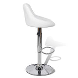 Bar Stools 2 pcs White Faux Leather - 45-Degree Angle