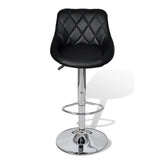 Bar Stools 2 pcs Black Faux Leather - Top-Down View