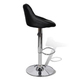 Bar Stools 2 pcs Black Faux Leather - 45-Degree Angle