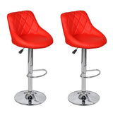 Bar Stools 2 pcs Red Faux Leather