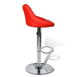 Bar Stools 2 pcs Red Faux Leather - 45-Degree Angle