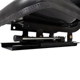 Tractor Seat with Backrest Black - Side View