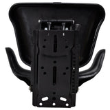Tractor Seat with Suspension Black - Rear View