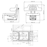 Tractor Seat with Suspension Black - Extra Image
