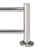 Stainless Steel Towel Rack 2 Tubes - 45-Degree Angle