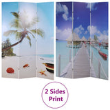 Folding Room Divider 120x170 cm Beach - Rear View