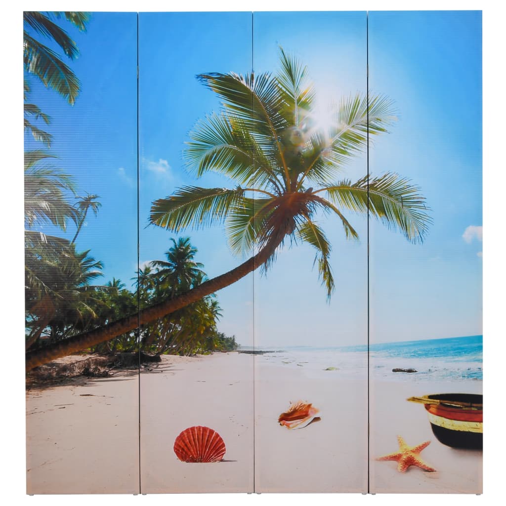 Folding Room Divider Print 160 x 170 Beach