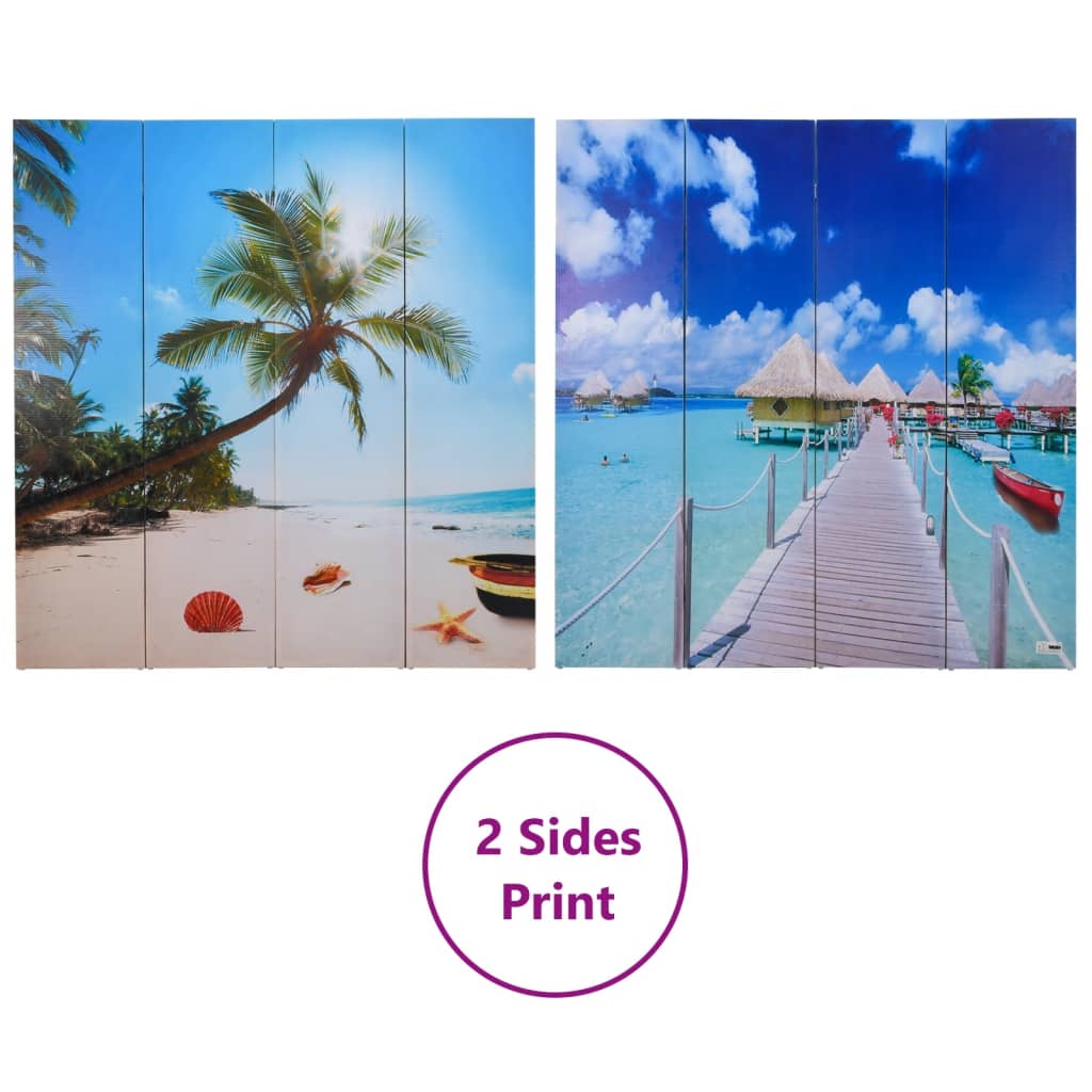 Folding Room Divider Print 160 x 170 Beach