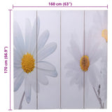 Folding Room Divider Print 160 x 170 Flower