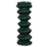 Chain Link Fence Steel 1x15 m Green - Front View