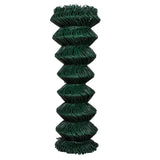 Chain Link Fence Steel 1.25x15 m Green - Front View