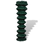 Chain Link Fence Steel 1.5x15 m Green