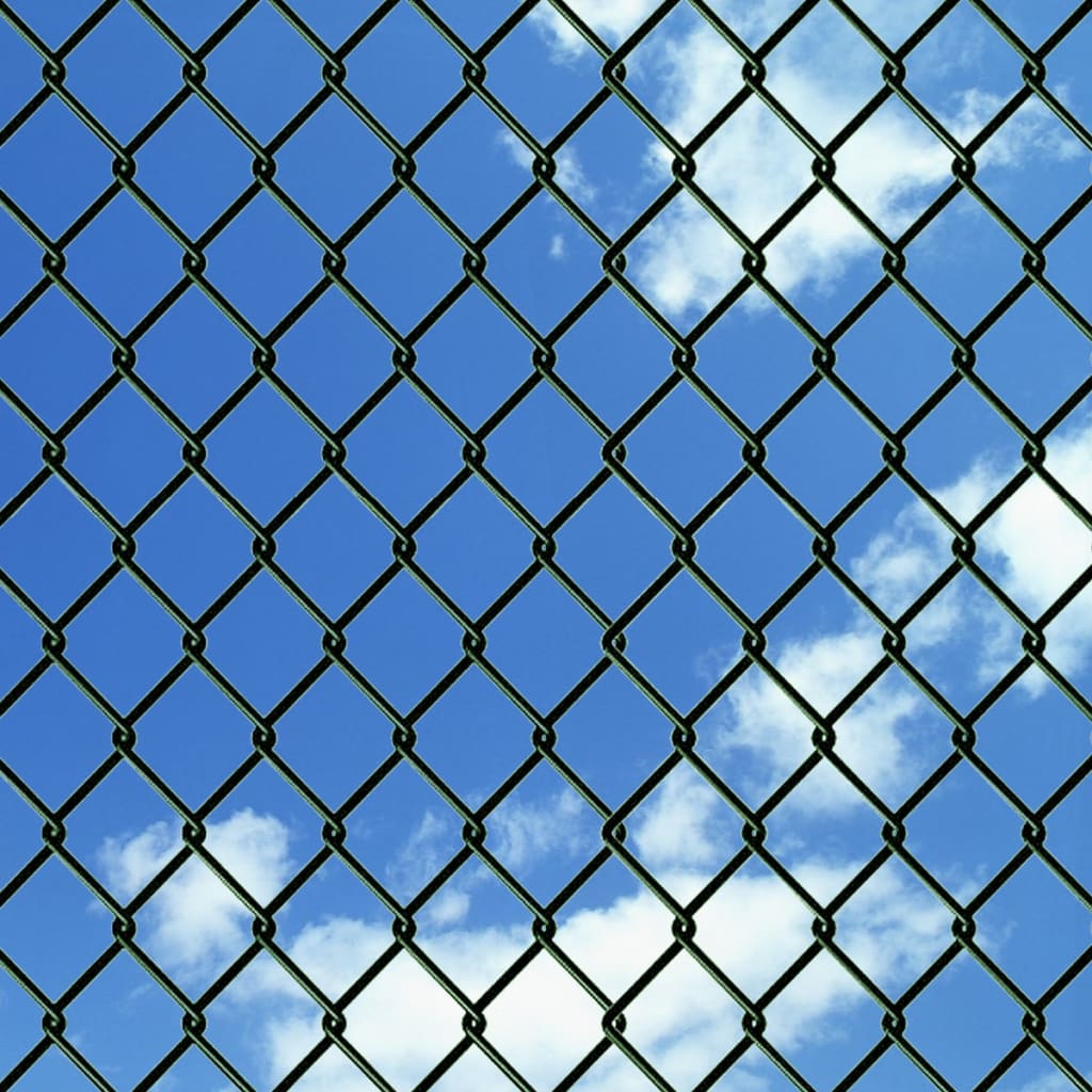 Chain Link Fence Steel 0.8x25 m Green