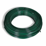 Chain Link Fence with Posts Steel 1x15 m Green - Top-Down View