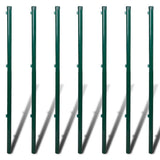 Chain Link Fence with Posts Steel 1x15 m Green