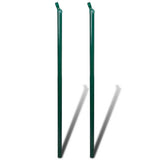Chain Link Fence with Posts Steel 1.25x25 m Green