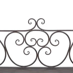 Garden Bench 132 cm Steel Antique Brown
